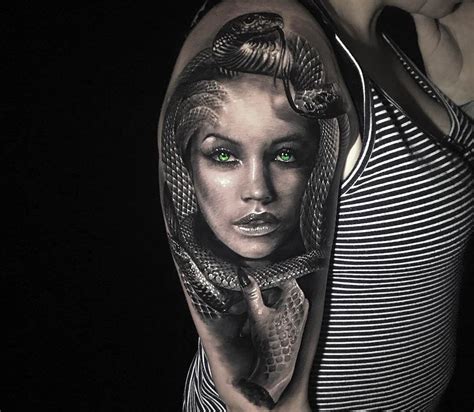 realistic medusa tattoos.